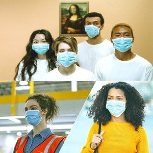 Face Mask 50 Pack Disposable Mouth & Nose Cover